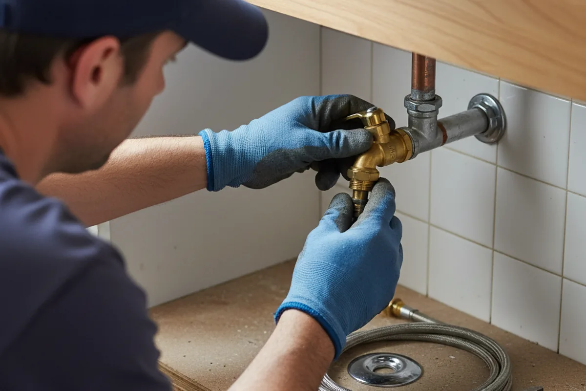 Shutoff valve and fitting work during Emergency Plumbing in Pikesville